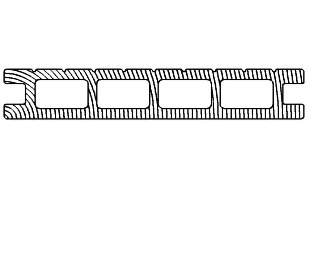 Террасная доска DeckLine Classic 3D-тиснение/широкий вельвет (Бук)